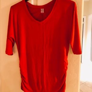 Red Tunic w/ruching
